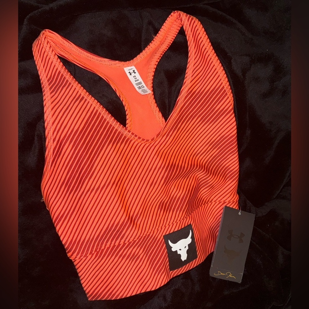 Under Armour Women's Project Rock HeatGear® Sports Bra size small NWT - Picture 8 of 8